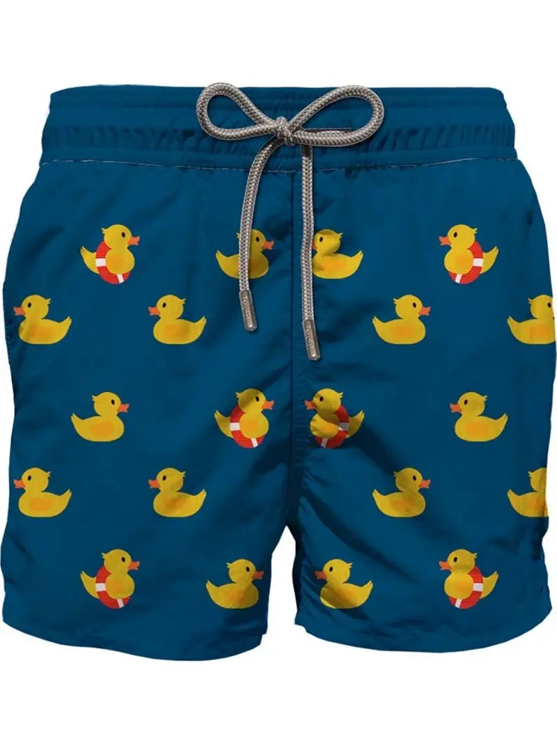 MC2 SAINT BARTH Costume da bagno Uomo Pantaloncino GUSTAVIA EMBRODERY DUCKY6 Blu