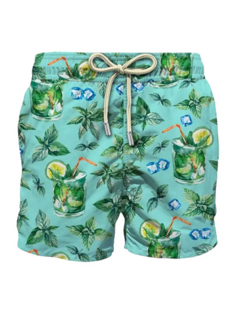 MC2 SAINT BARTH Costume da bagno Uomo Pantaloncino LIGHTING 06440D Verde
