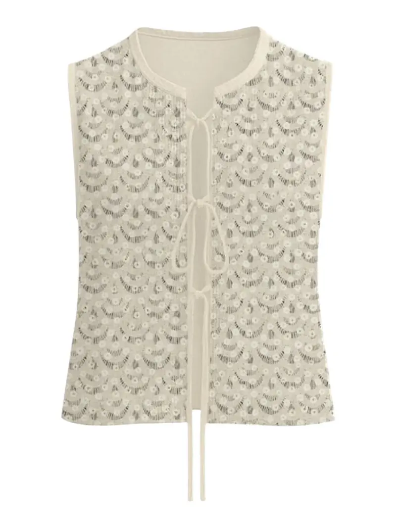 MC2 SAINT BARTH Gilet Donna VELMA 01719L CROCHET SHELL PAILLETTES 10