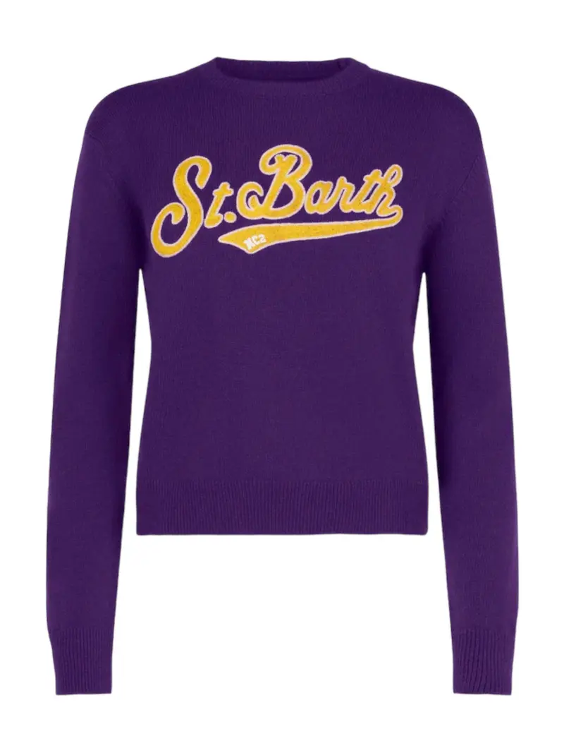 MC2 SAINT BARTH Maglione Donna  NEW QUEEN CROP 02042C Viola