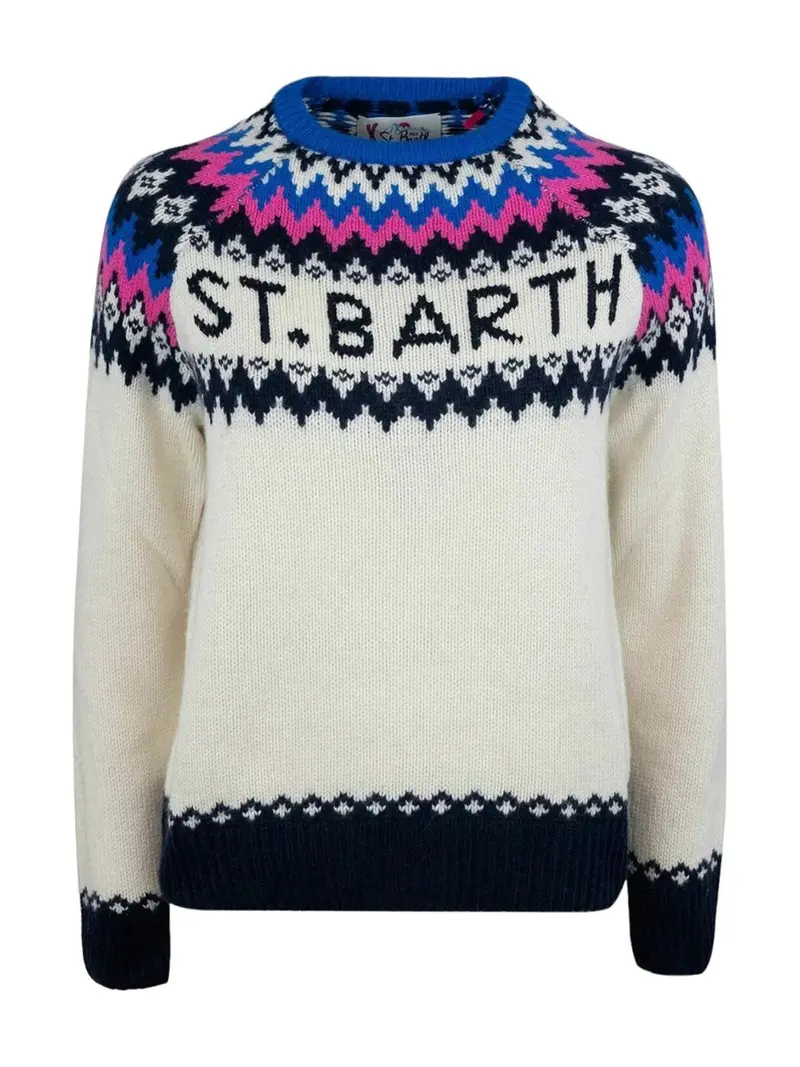 MC2 SAINT BARTH Maglione Donna NEW QUEEN NORDIC 00145 Bianco