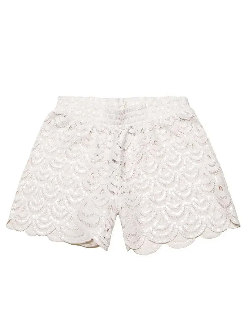 MC2 SAINT BARTH Pantaloncino Donna  MEAVE 01719L CROCHET SHELL PAILLETTES 10