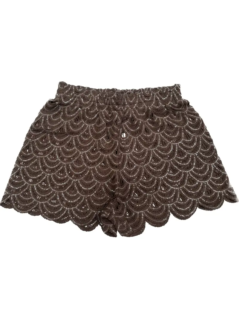 MC2 SAINT BARTH Pantaloncino Donna  MEAVE 01851L CROCHET SHELL PAILLETTES 18