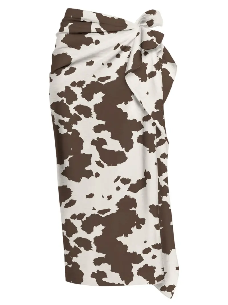 MC2 SAINT BARTH Pareo Donna THAITI 03591L SILK VOILE COW WEST 1018
