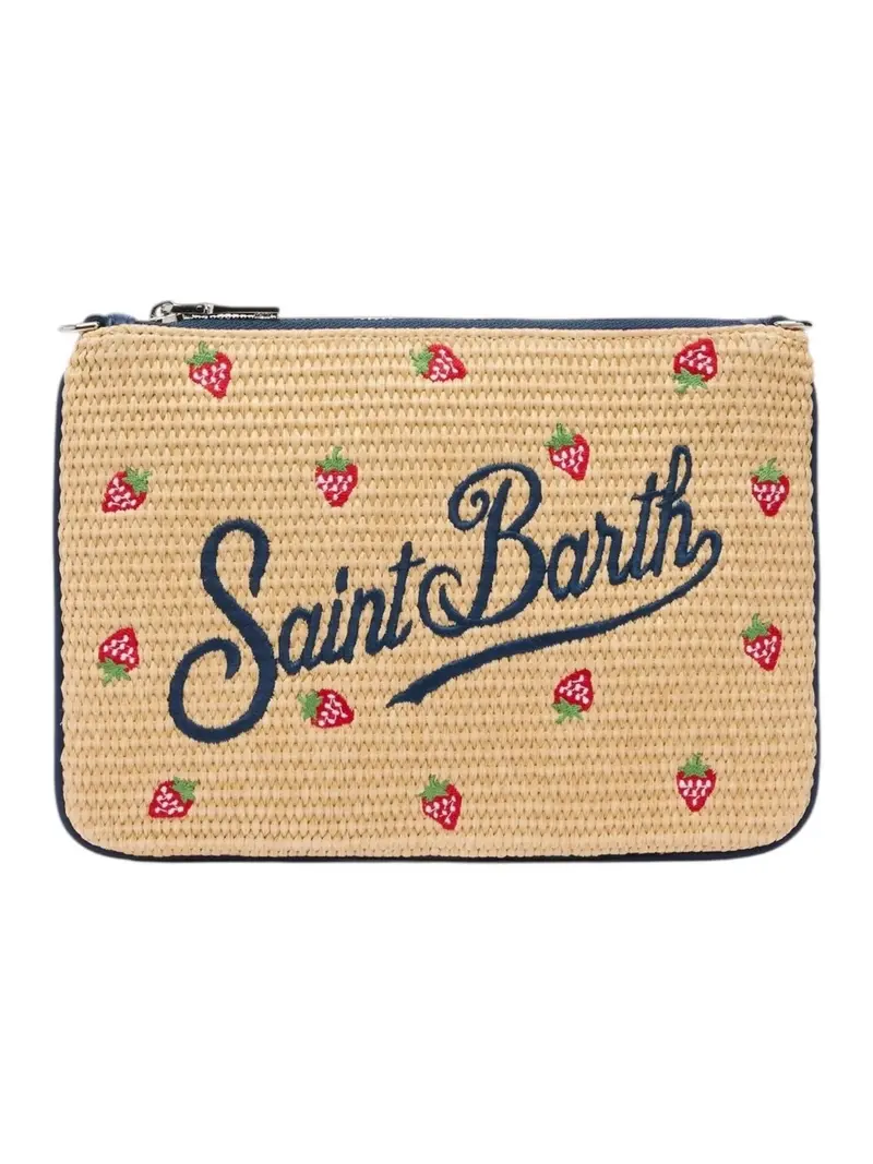 MC2 SAINT BARTH Pochette Donna PARISIENNE STRAW 00180H STRAWBERRY 41 EMB