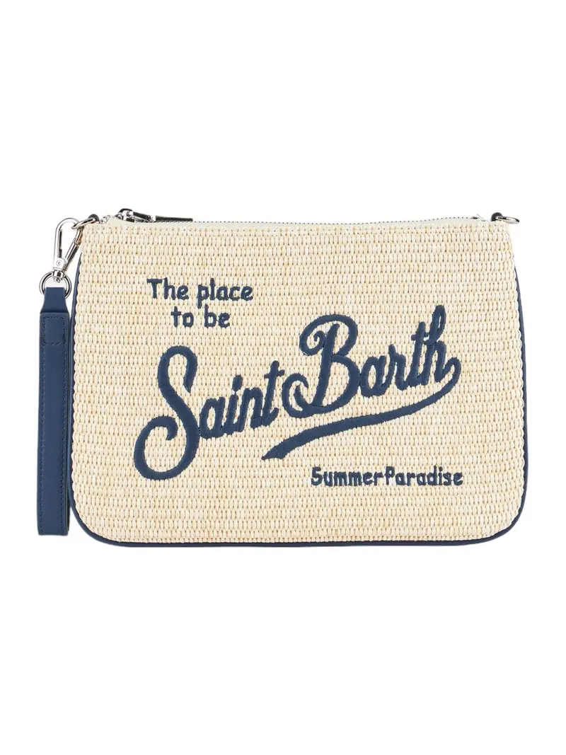 MC2 SAINT BARTH Pochette Donna PARISIENNE STRAW 02783F Blu