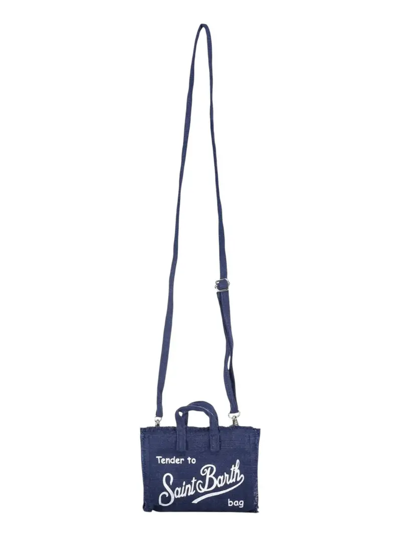 MC2 SAINT BARTH Pochette Donna PHONE BAG LINEN 01897H LINEN 61 BLUE NAVY
