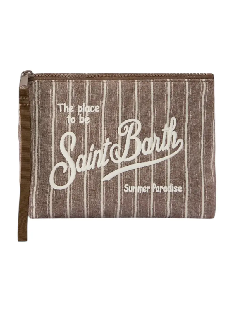 MC2 SAINT BARTH Pochette Unisex adulto ALINE COTTON 00242L TINY V STRIPES 18 EMB