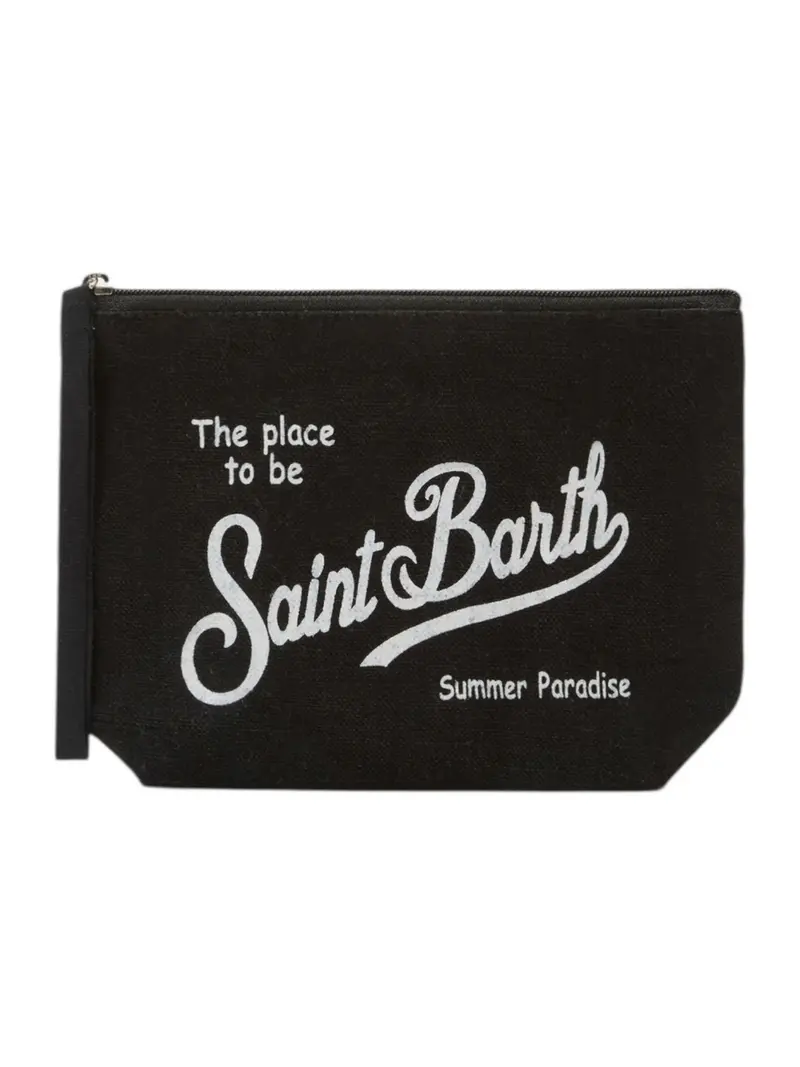 MC2 SAINT BARTH Pochette Unisex adulto ALINE LINEN 01137L LINEN 00 BLACK