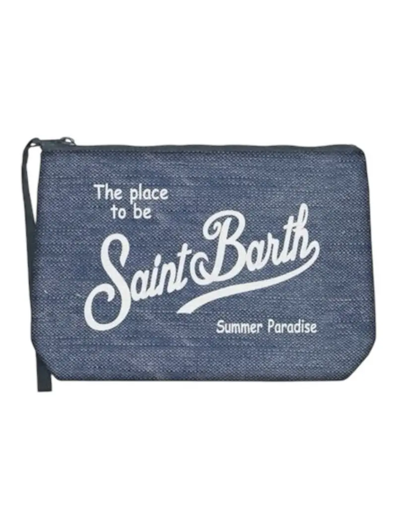 MC2 SAINT BARTH Pochette Uomo  ALINE LINEN 01897H Blu