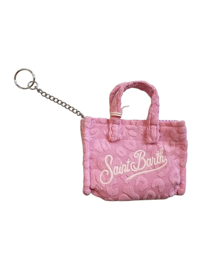 MC2 SAINT BARTH Portachiavi Donna KEY BAG SPONGE 00527L TERRY EMBOSSED LEOPARD 21 EMB