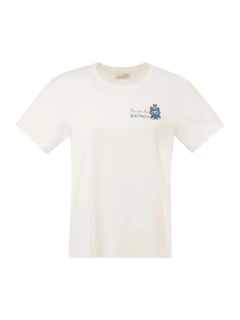 MC2 SAINT BARTH T-shirt Donna EMILIE 01042L ATTACCO PUPPY 10 EMB