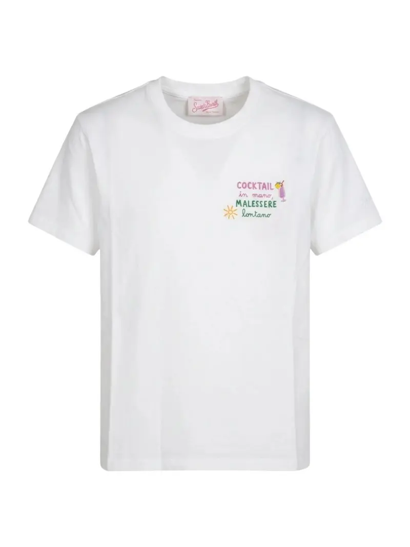 MC2 SAINT BARTH T-shirt Donna EMILIE 08643L COCKTAIL MALESSERE 01N CHARM EMB