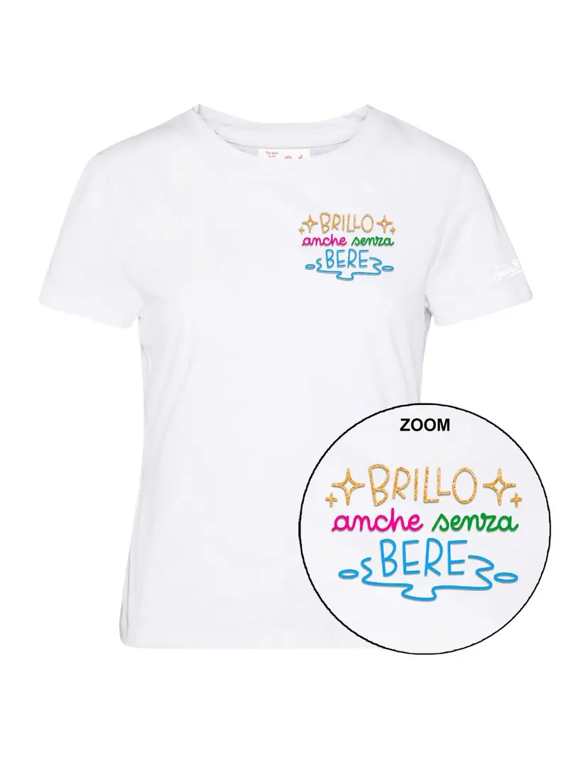 MC2 SAINT BARTH T-shirt Donna EMILIE 09155L BRILLO SENZA BERE 01N EMB