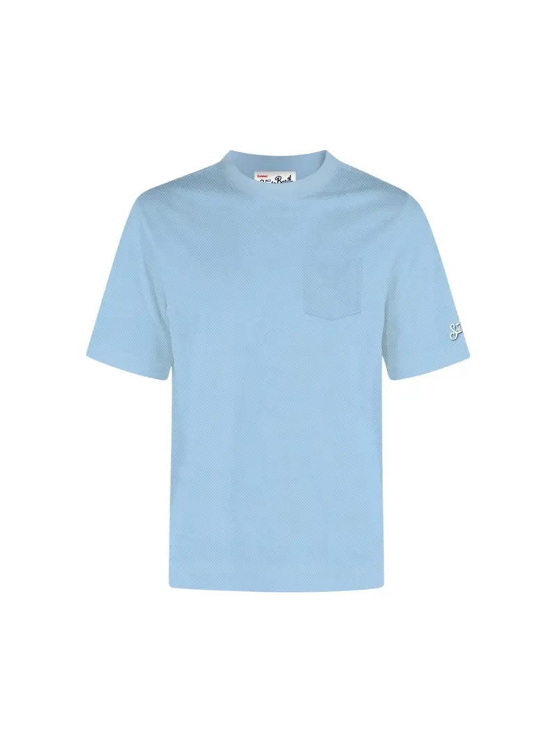 MC2 SAINT BARTH T-shirt Uomo BAKEWELL 00132L PIQUET 31 LIGHT BLUE