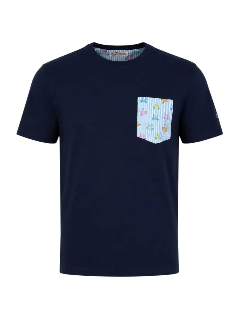 MC2 SAINT BARTH T-shirt Uomo BLANCHE 02098L 61 PINCHY MULTI STRIPES 30