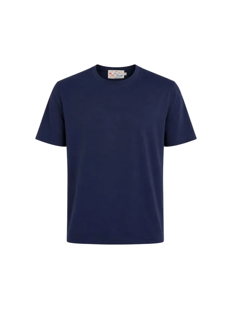 MC2 SAINT BARTH T-shirt Uomo SCOTT COTTONSILK 00097L 61 BLUE NAVY