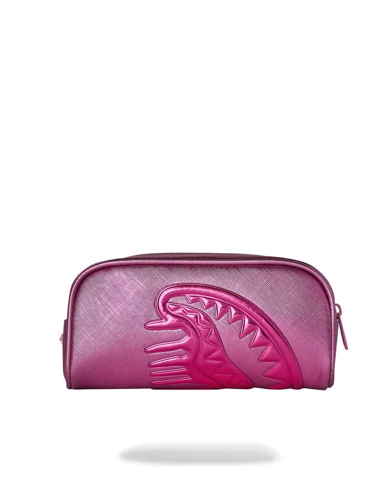 Metallic pink metallic drip pouch