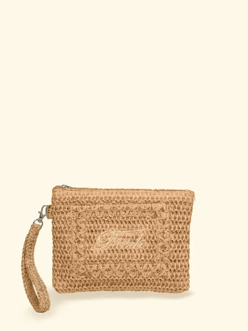 Mini Pochette Donna F**K Beige