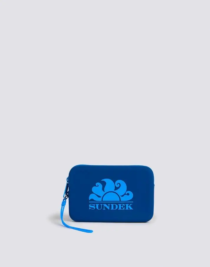 Mini pochette in gomma con logo