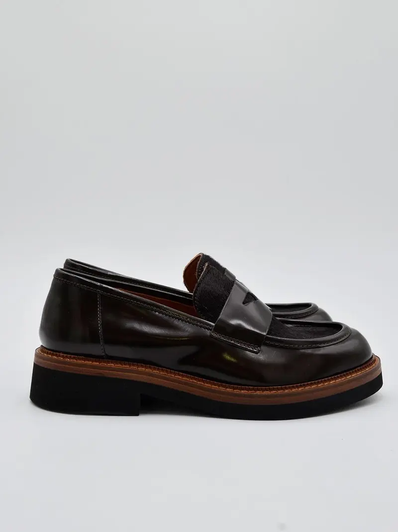 mocassino con con passante bimateriale