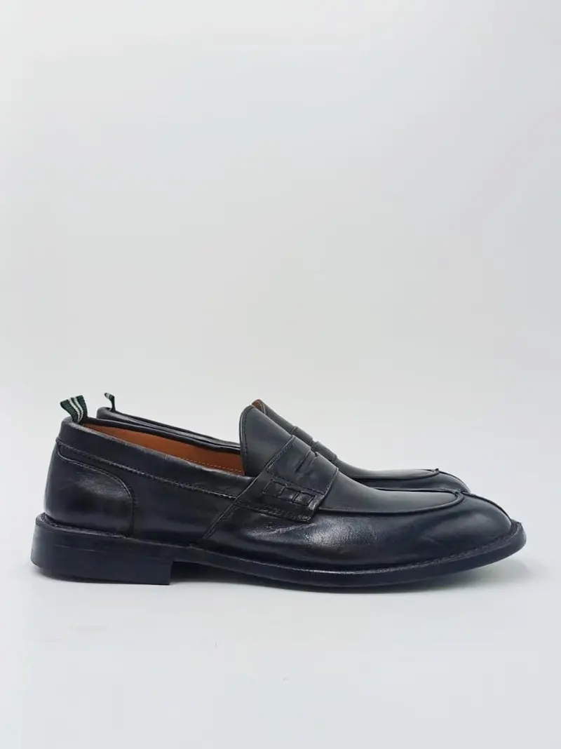 mocassino con passante ideal suola in cuoio