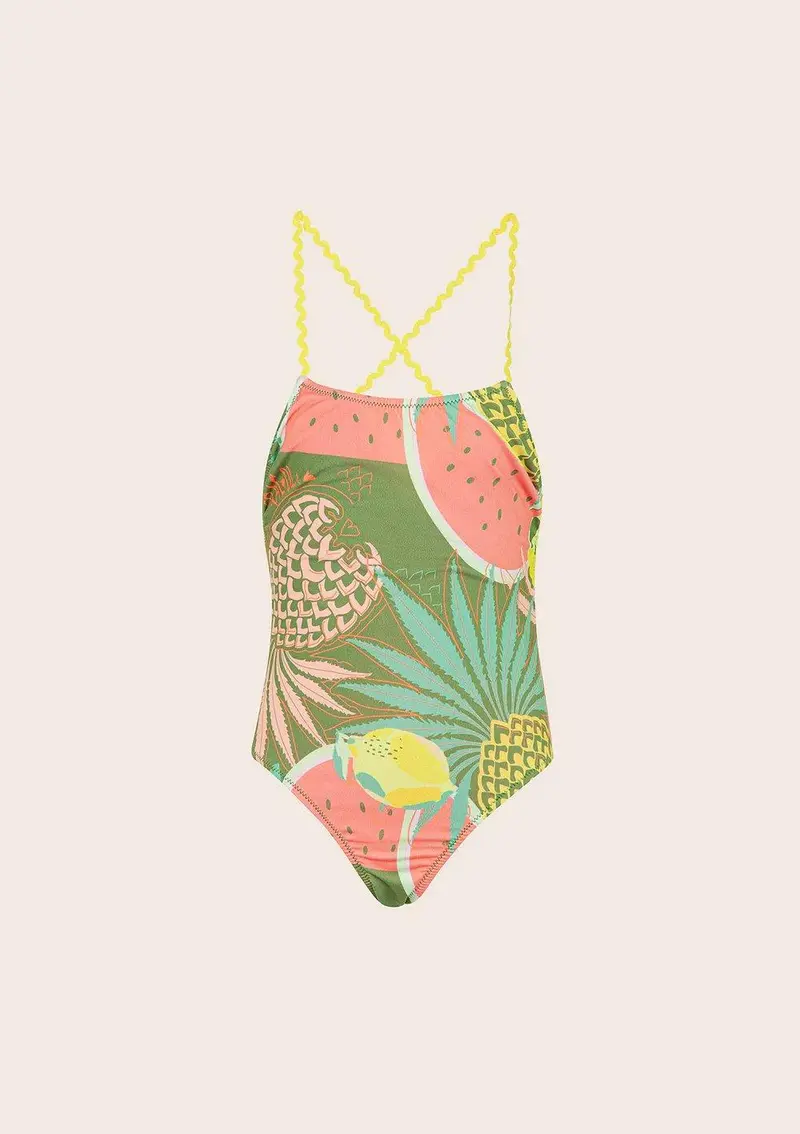 Monokini Bambina Fantasia verde