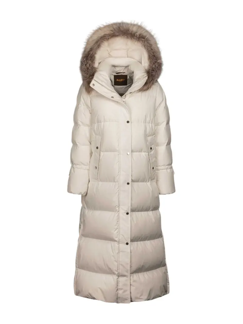 MOORER Piumino Donna BREUIL-FUR-STP MODGI100744  U0111 Bianco