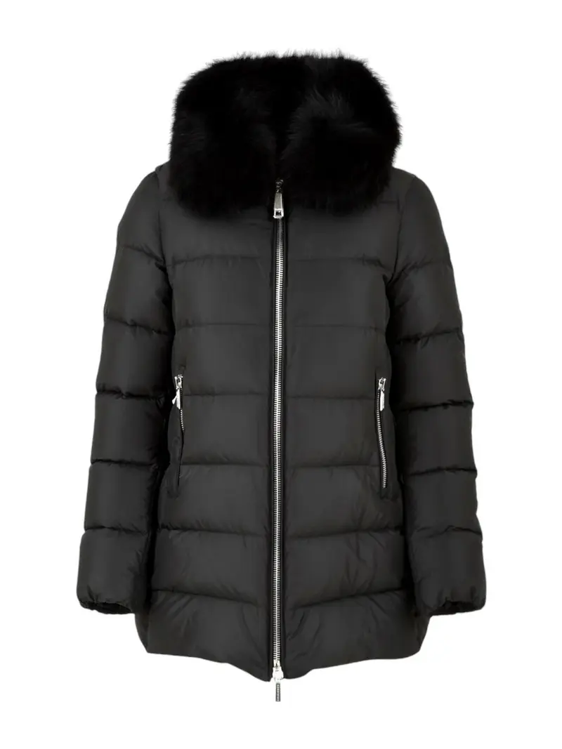 MOORER Piumino Donna DORADO-FUR-LS9 MODGI300004  U0001 Nero