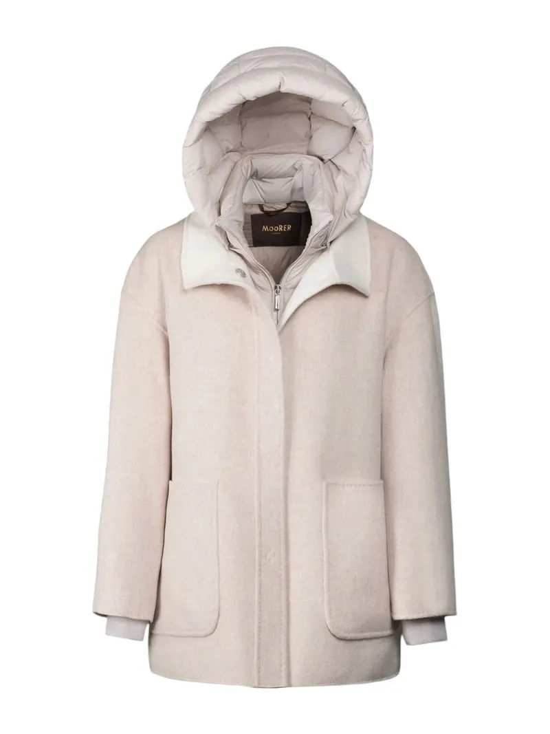 MOORER Piumino Donna NATISHA-CWB MODGI100980 TEPAG25 SABBIA/ANGORA