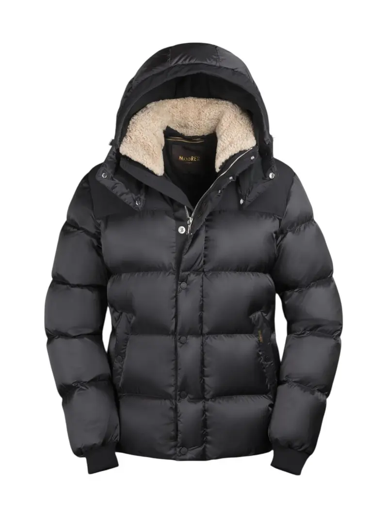 MOORER Piumino Uomo JAKE-SHK MOUBO100161 TEPA206 U0005 NERO/NERO