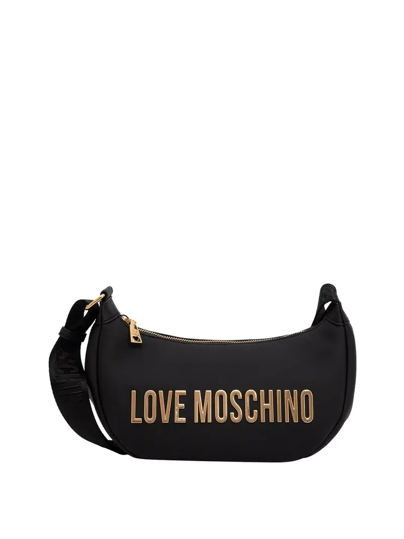 Moschino Borsa A Tracolla Logo Frontale Nero