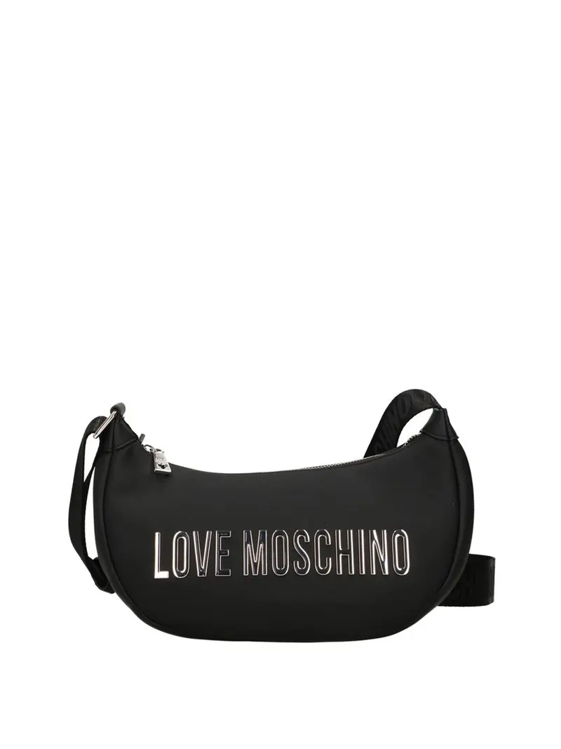 Moschino Borsa A Tracolla Logo Frontale Nero