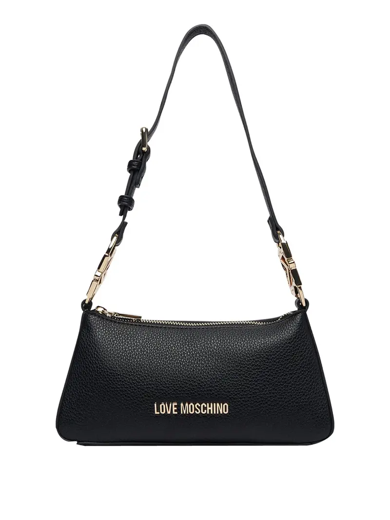 Moschino Borsa A Tracolla Logo Frontale Nero
