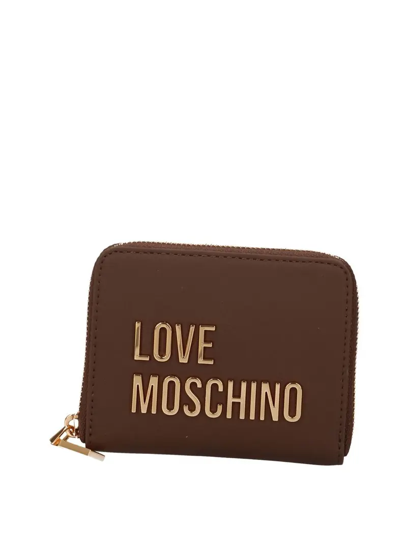 Moschino Portafoglio Logo Frontale Marrone