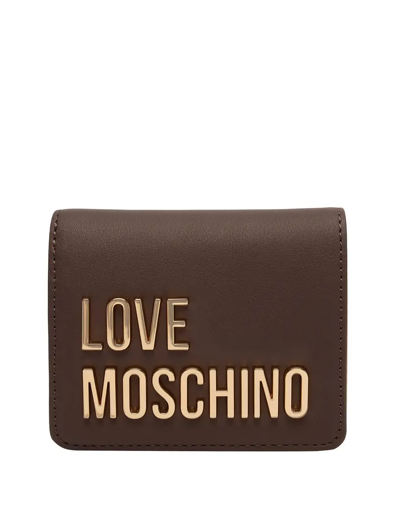 Moschino Portafoglio Logo Frontale Marrone