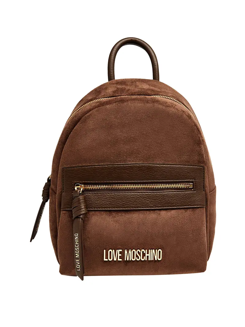 Moschino Zaino Logo Frontale Marrone