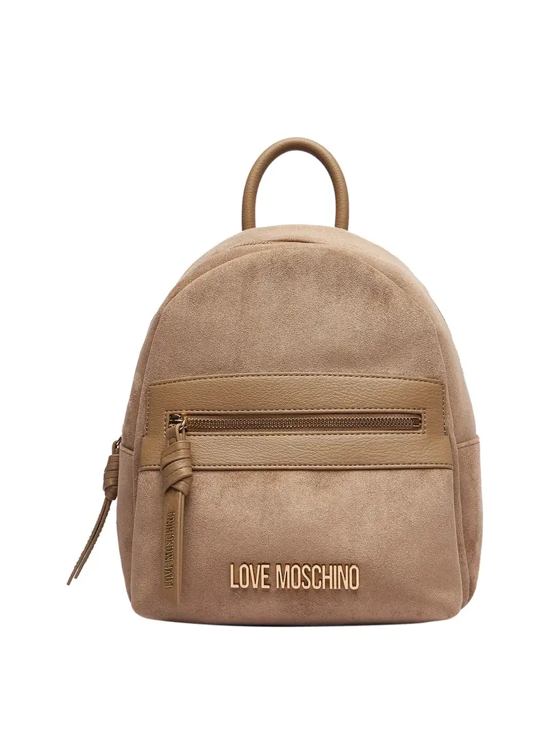 Moschino Zaino Logo Frontale Sabbia