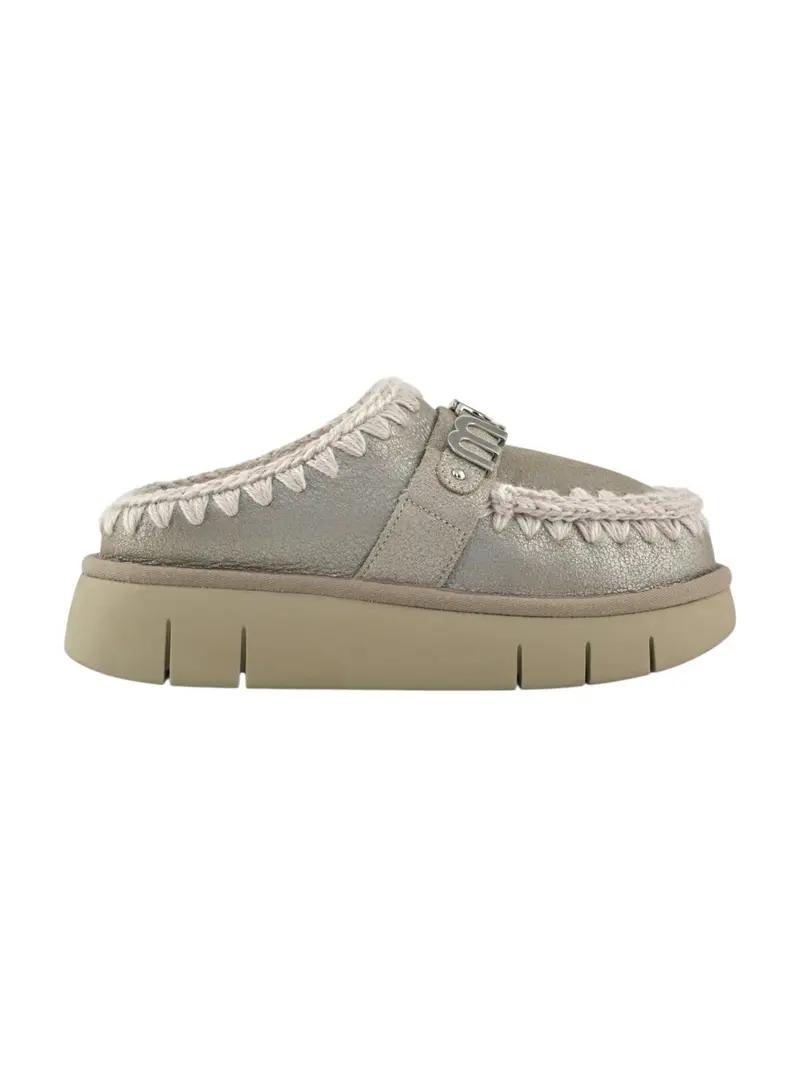MOU Ciabatta Donna Bounce clog special leather - MU.FW531001B STME Stone Metalic
