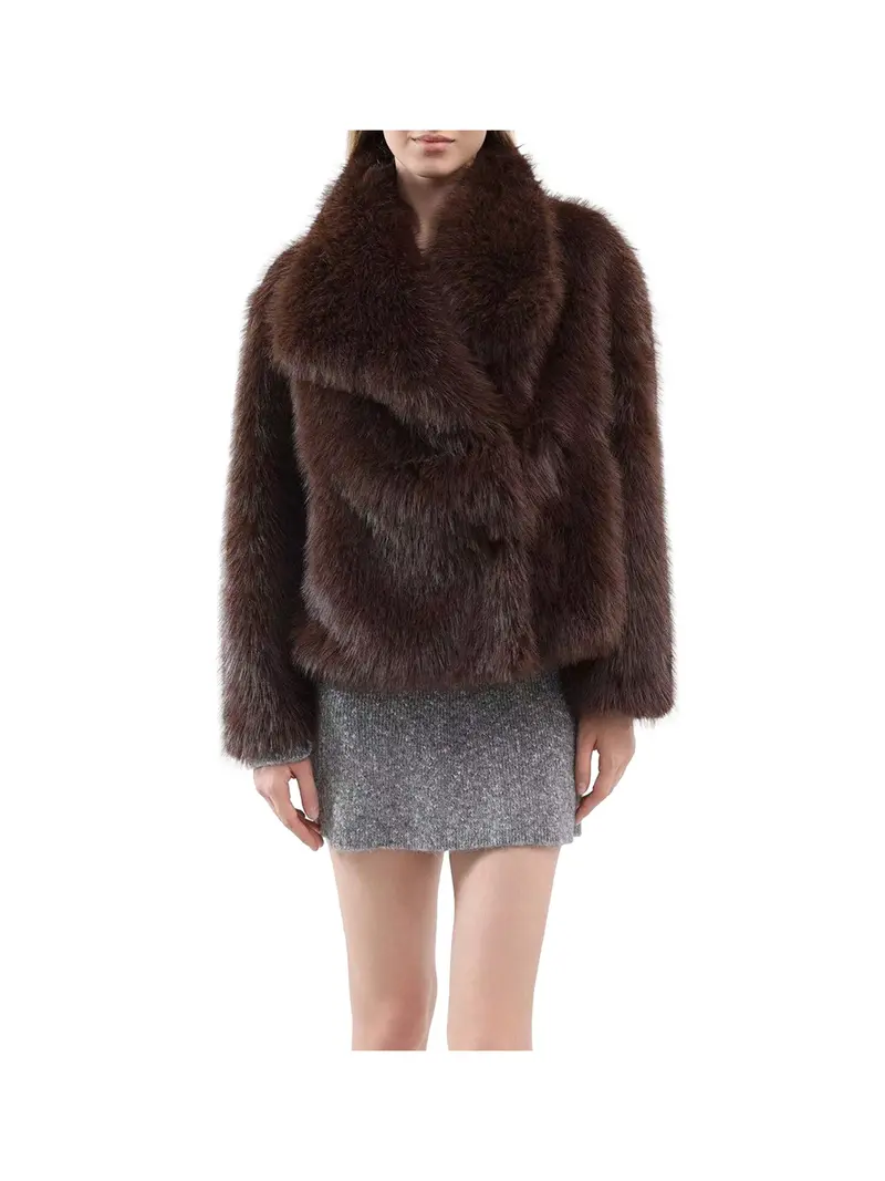 Nathi Luxury Pelliccia Donna Moro - Marrone