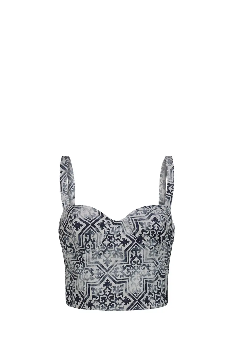 Nathi Luxury Top Donna Navy - Blu