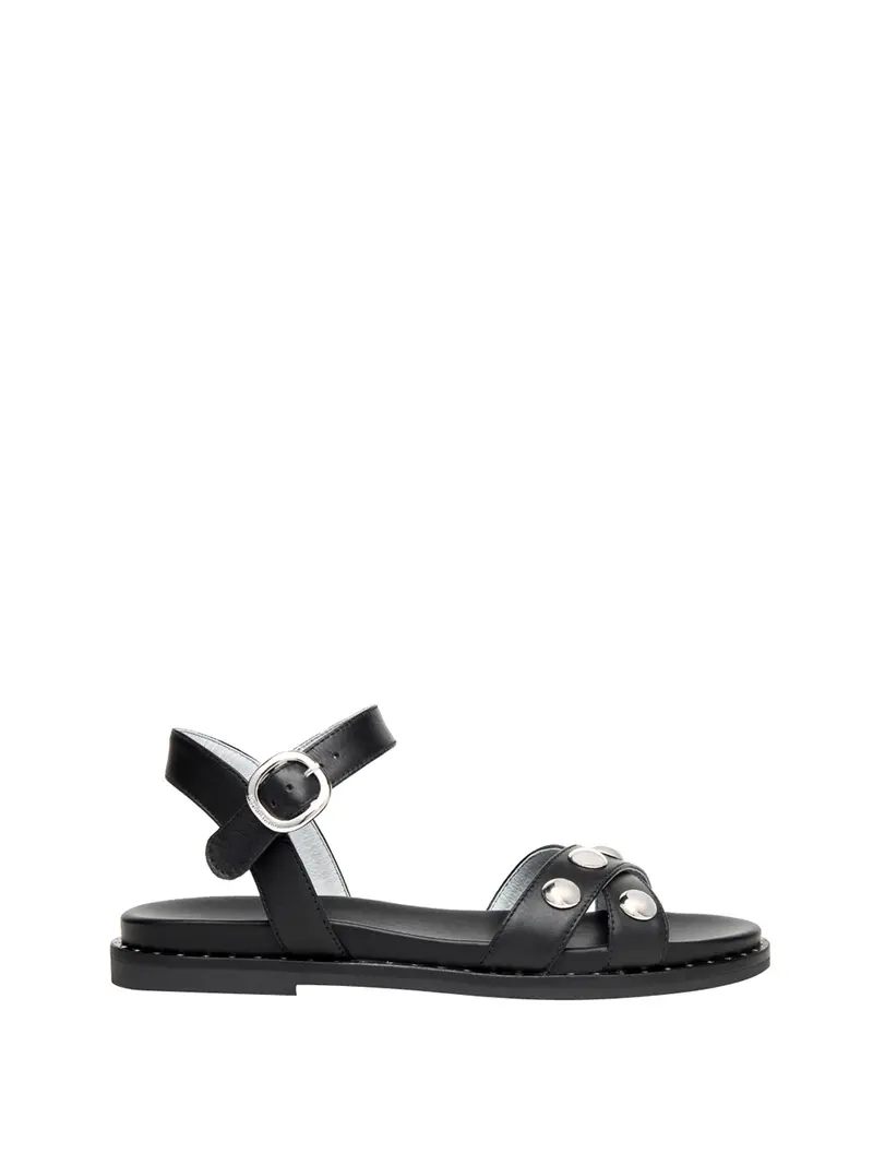 Nero Giardini Sandali Tamigi In Pelle - Nero