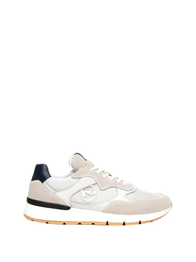 Nero Giardini Sneakers In Camoscio Pelle e Tela Ghiaccio