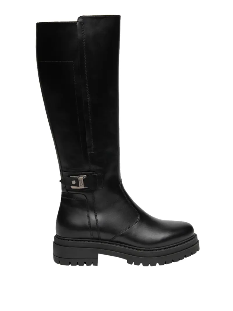 Nero Giardini Stivali Donna in Pelle Nero