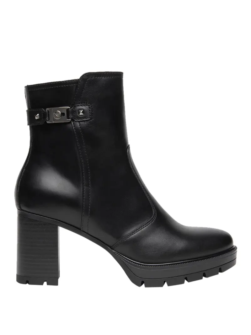 Nero Giardini Tronchetti Donna in Pelle Nero