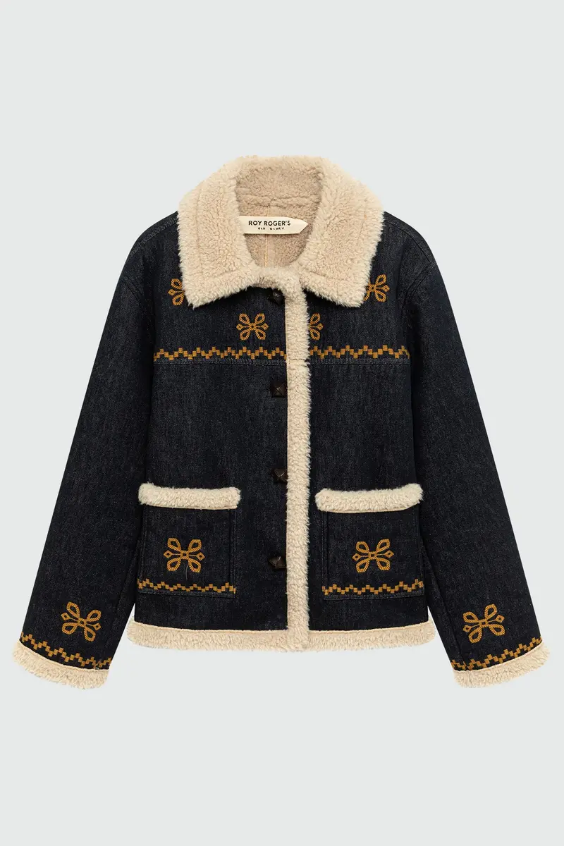 OLD GLORY-GIACCA CHUBA IN DENIM CON SHEARLING