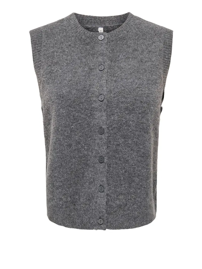 Only Gilet Onlolivia Sl Button - Grigio
