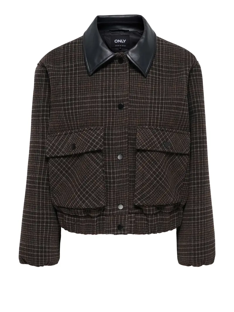 Only Giubbotto Onlmika Check Bomber - Nero