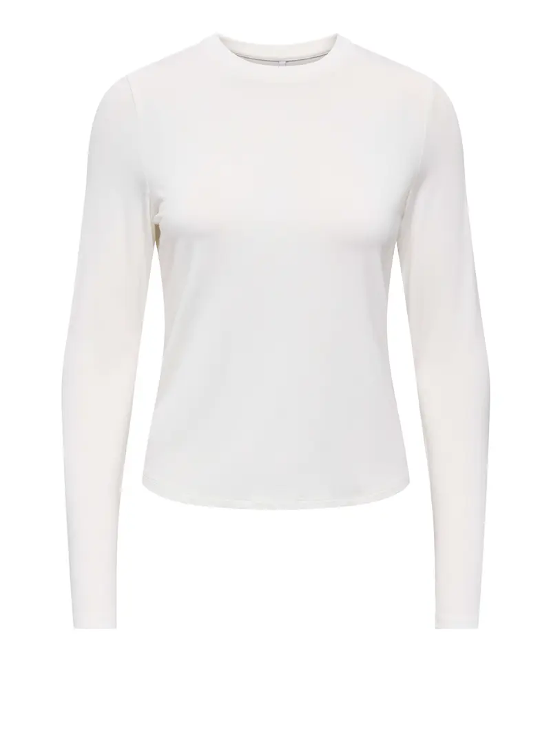 Only Maglia Onlbamboo L/S O-Neck - Bianco