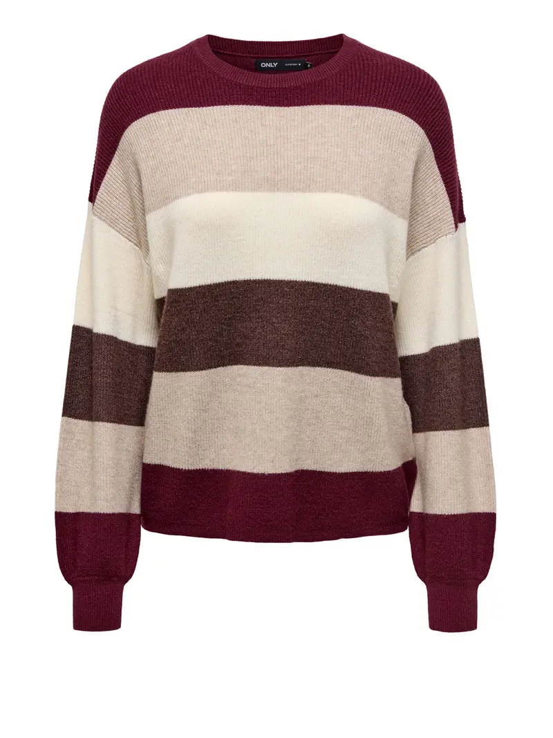 Only Maglione Onlatia L/S Stripe Multicolore